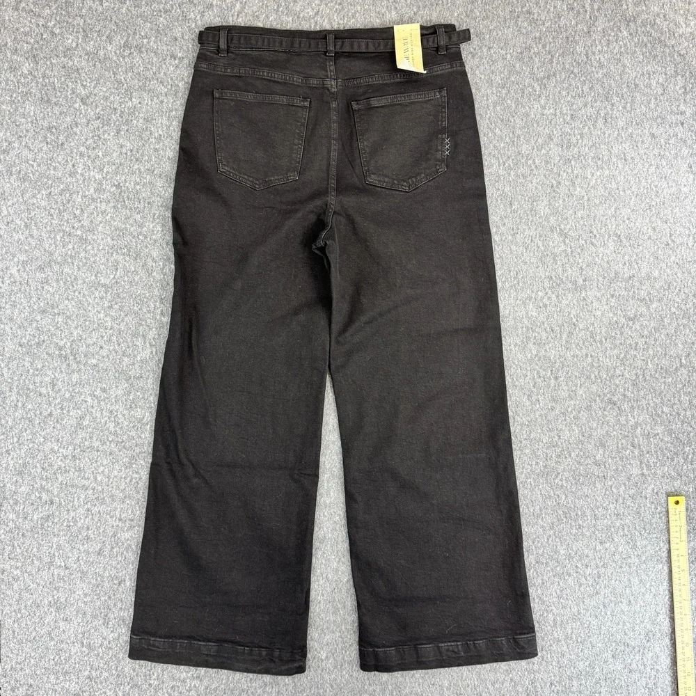 Scotch & Soda Wide Leg Jeans Black Belted Garment Dyed Womens 31 - Picture 3 of 13